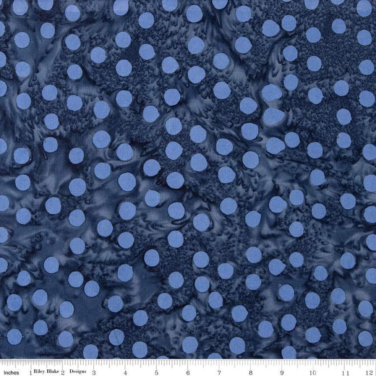 Fabric Riley Blake Stone Blue Polka Pop Elemental Batiks by the Quarter Yard BT21400-297